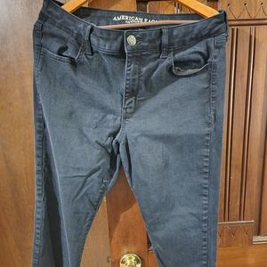 American Eagle Size 16 Black High-Rise NE(X)T Level Stretch X Skinny Jegging